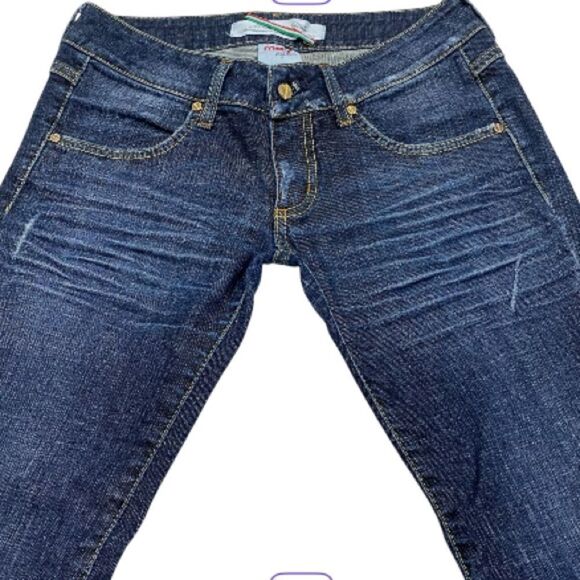 MET Jeans “Made in Italy” Low Rise Skinny Distressed Stretch Jeans 29x31 LNWT - Picture 3 of 12